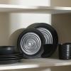 imageStone Lain Orbit 4Piece Pasta Bowl Set Stoneware BeigeCharcoal