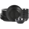 imageStone Lain Orbit 4Piece Pasta Bowl Set Stoneware BeigeCharcoal