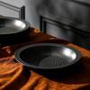 imageStone Lain Orbit 4Piece Pasta Bowl Set Stoneware BeigeCharcoal