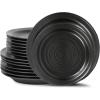 imageStone Lain Orbit 4Piece Pasta Bowl Set Stoneware BeigeCharcoal