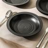 imageStone Lain Orbit 4Piece Pasta Bowl Set Stoneware BeigeCharcoal