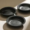imageStone Lain Orbit 4Piece Pasta Bowl Set Stoneware BeigeCharcoal