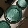 imageStone Lain Orbit 4Piece Pasta Bowl Set Stoneware BeigeGreen