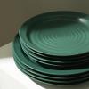 imageStone Lain Orbit 4Piece Pasta Bowl Set Stoneware BeigeGreen