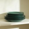 imageStone Lain Orbit 4Piece Pasta Bowl Set Stoneware BeigeGreen