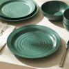 imageStone Lain Orbit 4Piece Pasta Bowl Set Stoneware BeigeGreen