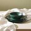 imageStone Lain Orbit 4Piece Pasta Bowl Set Stoneware BeigeGreen