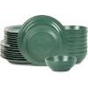imageStone Lain Orbit 4Piece Pasta Bowl Set Stoneware BeigeGreen