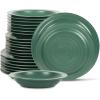 imageStone Lain Orbit 4Piece Pasta Bowl Set Stoneware BeigeGreen