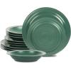 imageStone Lain Orbit 4Piece Pasta Bowl Set Stoneware BeigeGreen