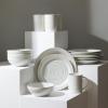 imageStone Lain Orbit 4Piece Pasta Bowl Set Stoneware BeigeWhite