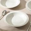 imageStone Lain Orbit 4Piece Pasta Bowl Set Stoneware BeigeWhite