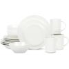 imageStone Lain Orbit 4Piece Pasta Bowl Set Stoneware BeigeWhite