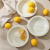 imageStone Lain Orbit 4Piece Pasta Bowl Set Stoneware BeigeWhite