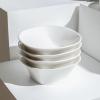 imageStone Lain Quadro 4Piece Bowl Set Porcelain White