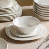 imageStone Lain Quadro 4Piece Dinner Plate Set Porcelain White
