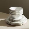 imageStone Lain Quadro 4Piece Pasta Bowl Set Porcelain WhiteWhite