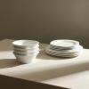 imageStone Lain Quadro 4Piece Pasta Bowl Set Porcelain WhiteWhite