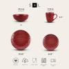 imageStone Lain Sam Porcelain 32Piece Round Dinnerware Set RedRed