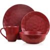 imageStone Lain Sam Porcelain 32Piece Round Dinnerware Set RedRed
