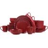 imageStone Lain Sam Porcelain 32Piece Round Dinnerware Set RedRed