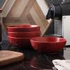 imageStone Lain Sam Porcelain 32Piece Round Dinnerware Set RedRed