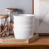 imageStone Lain Stoneware Dish Set 4 Mugs Tom  OliveAlbie  Speckled White