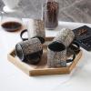 imageStone Lain Stoneware Dish Set 4 Mugs Tom  OliveSophie  Brown and Black