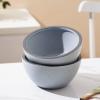 imageStone Lain Stoneware Dish Set 4 Mugs Tom  OliveTina  Blue and Gray