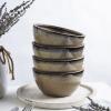 imageStone Lain Stoneware Dish Set 4 Mugs Tom  OliveTina  Green and Beige