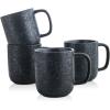 imageStone Lain Stoneware Dish Set 4 Mugs Tom  OliveTom  Gray and Blue