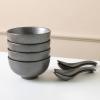 imageStone Lain Valencia Porcelain 16Piece Round Dinnerware Set Metallic GreyMetallic Gray