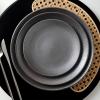 imageStone Lain Valencia Porcelain 16Piece Round Dinnerware Set Metallic GreyMetallic Gray