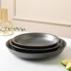 imageStone Lain Valencia Porcelain 16Piece Round Dinnerware Set Metallic GreyMetallic Gray