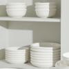 imageStone Lain Verso 4Piece Dinner Plate Set Porcelain WhiteWhite
