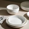 imageStone Lain Verso 4Piece Dinner Plate Set Porcelain WhiteWhite