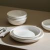 imageStone Lain Verso 4Piece Dinner Plate Set Porcelain WhiteWhite