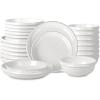 imageStone Lain Verso 4Piece Dinner Plate Set Porcelain WhiteWhite