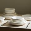 imageStone Lain Verso 4Piece Dinner Plate Set Porcelain WhiteWhite