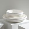 imageStone Lain Verso 4Piece Dinner Plate Set Porcelain WhiteWhite