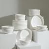 imageStone Lain Verso 4Piece Dinner Plate Set Porcelain WhiteWhite