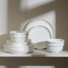 imageStone Lain Virtuo 4Piece Dinner Plate Set Porcelain White