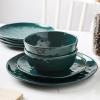imageStone lain Ivy Porcelain Dinnerware Set 24Piece Service for 6 Green