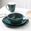 imageStone lain Ivy Porcelain Dinnerware Set 24Piece Service for 6 Green