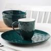 imageStone lain Ivy Porcelain Dinnerware Set 24Piece Service for 6 Green