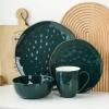 imageStone lain Ivy Porcelain Dinnerware Set 24Piece Service for 6 Green
