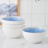 imageStone lain Luna Porcelain Dinnerware Set 16Piece  Service for 4 MintBlue