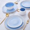 imageStone lain Luna Porcelain Dinnerware Set 16Piece  Service for 4 MintBlue