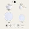 imageStone lain Luna Porcelain Dinnerware Set 16Piece  Service for 4 MintLavender