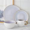 imageStone lain Luna Porcelain Dinnerware Set 16Piece  Service for 4 MintLavender